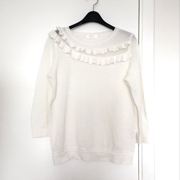 EnC asymmetric frill summer knit