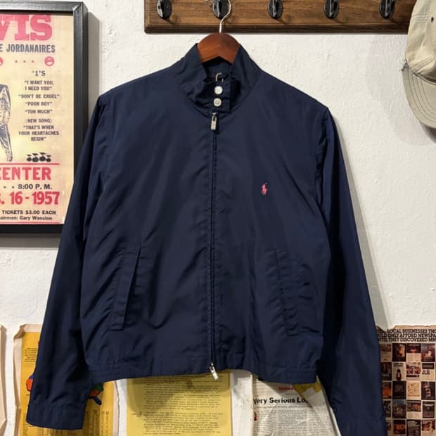 폴로 랄프 로렌 폴리쉘 해링턴 자켓 네이비 