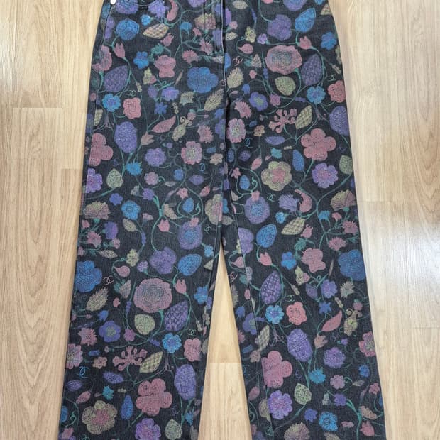 샤넬 로고 데님팬츠