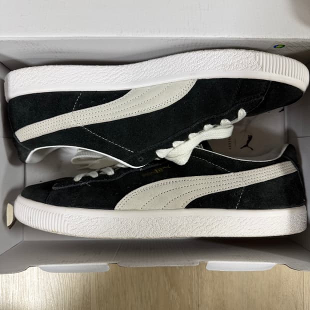 푸마 스웨이드 빈티지 블랙 화이트 280