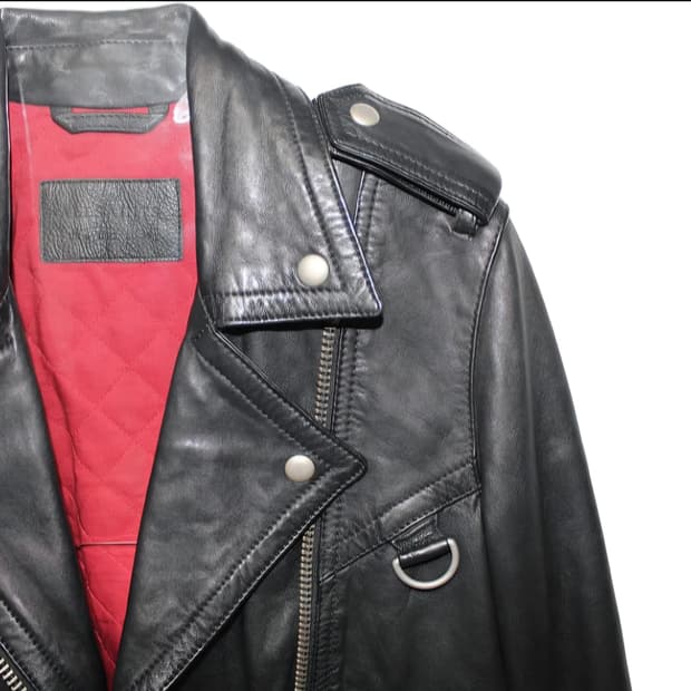 올세인츠 램 스킨 더블라이더 자켓(개예쁨)