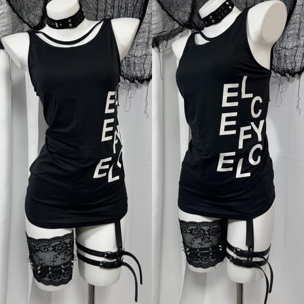 lettering sleeveless