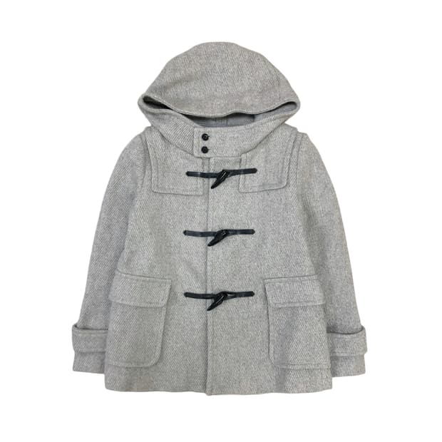 회색 더플 떡볶이 코트