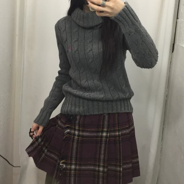 버버리 블루라벨 체크 스커트 🍄