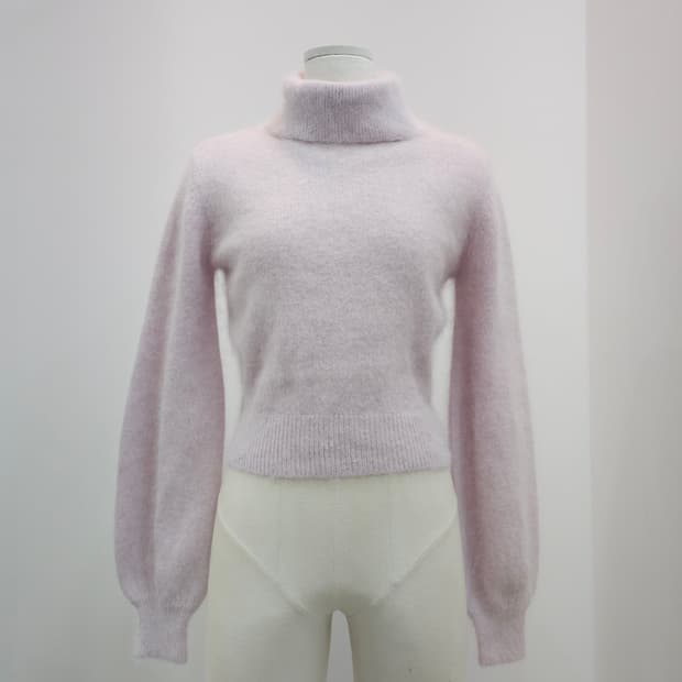 앙고라 소프트핑크 터틀넥 니트 