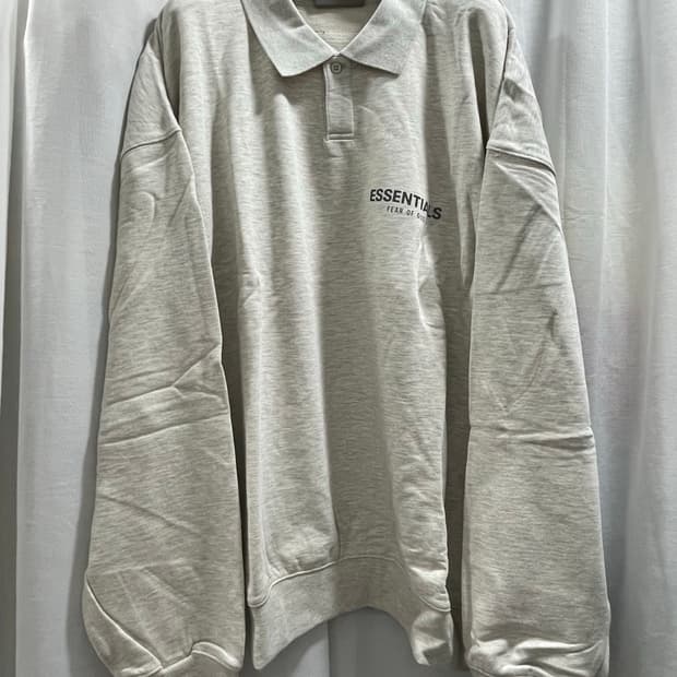 피어오브갓 에센셜/ 체스트 로고 폴로 티셔츠 오트밀/ XL 