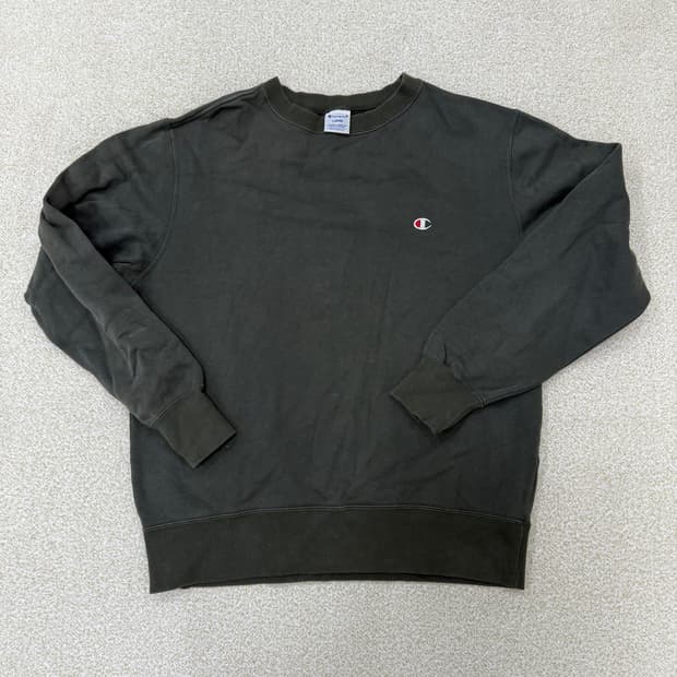 [L] 챔피온 기모 블랙 맨투맨 0102T1