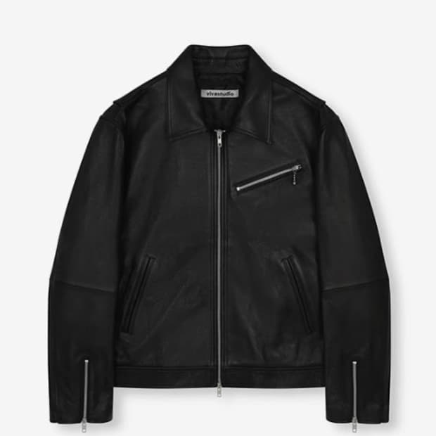 비바스튜디오 COWHIDE SINGLE RIDERS JACKET 