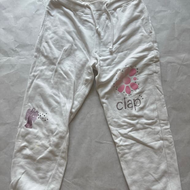 Gyaru Style White Jogger Pants