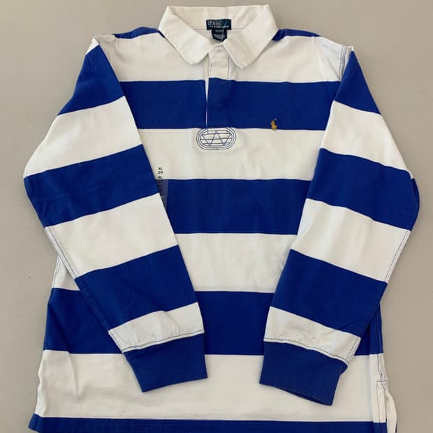 폴로 랄프로렌 보이즈 긴팔 럭비 카라티 XL(20)