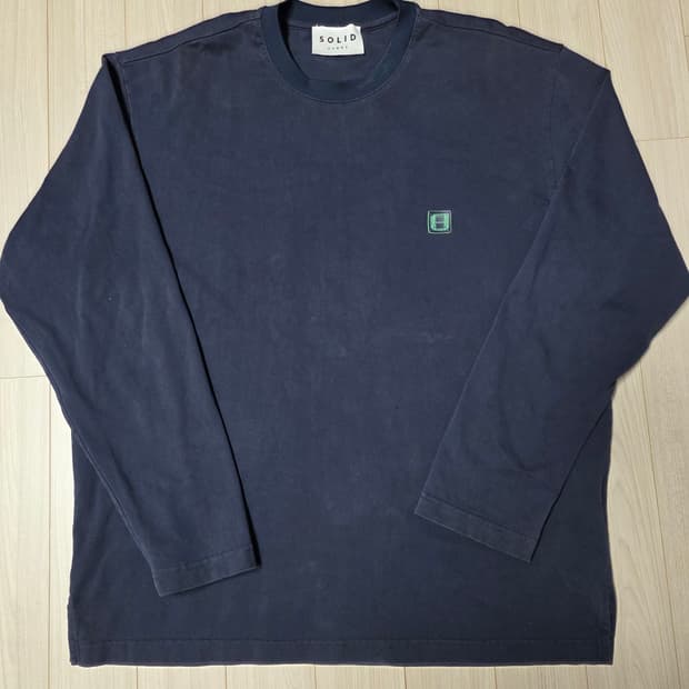 솔리드옴므 롱슬리브(네이비/48사이즈)