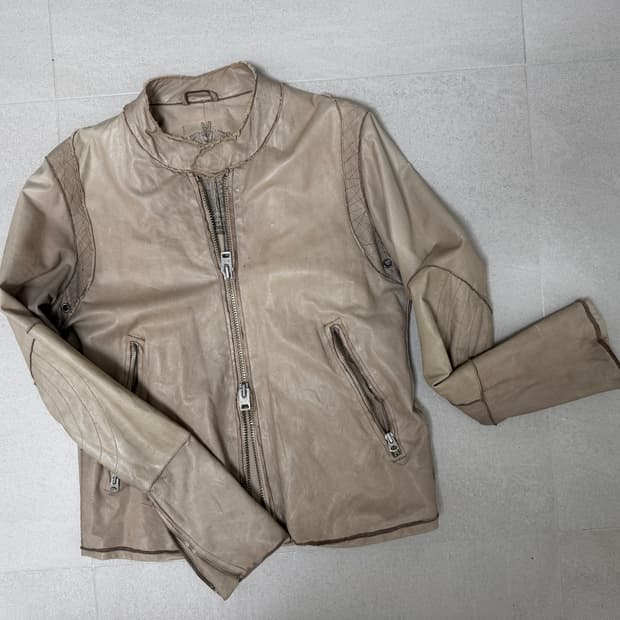 leather jacket 투웨이 아일렛 소가죽 레더자켓 