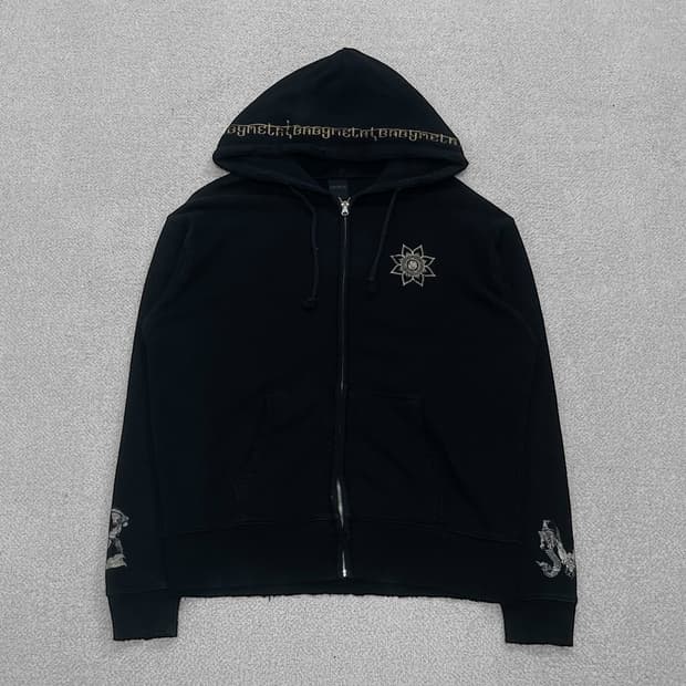 베이비메탈 Jpn 빈티지 폭스 갓 만다라 후드집업 블랙