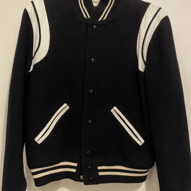 44) 에디 슬리먼 생로랑 테디 바시티 자켓