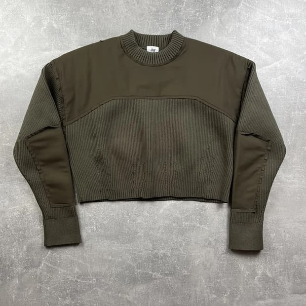 H&M 2021 스튜디오 컬렉션 카키 그린 니트 