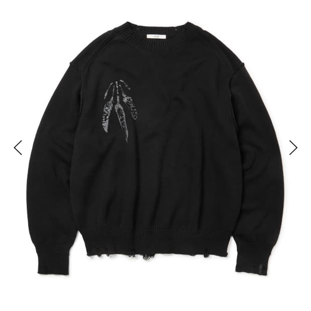 ETCE 페더 데미지 니트 FEATHER DAMAGE KNIT L