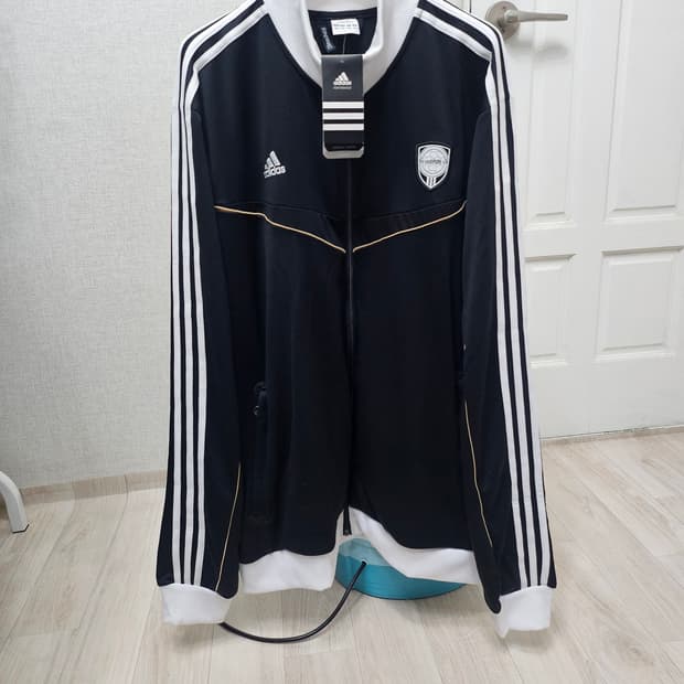(110~115)2XL ☆미착용☆아디다스 퓨리 [블랙화이트]트랙탑져지