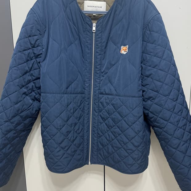 메종키츠네 퀼팅 자켓 네이비 xl