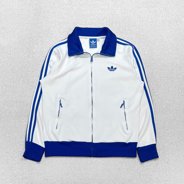 아디다스 파이어버드 트랙탑 져지 화이트 블루