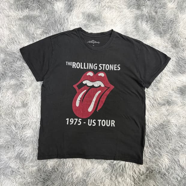 롤링스톤즈 1975 US Tour 티셔츠 faded