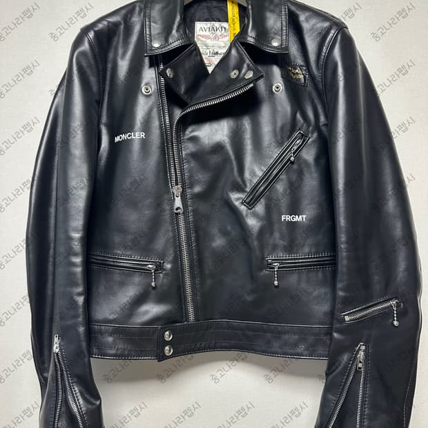 루이스레더×프라그먼트×몽클레르 홀스하이드 사이클론 가죽자켓