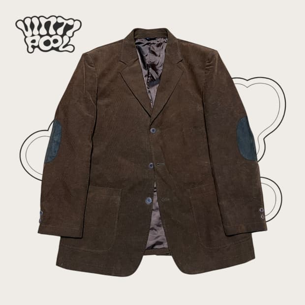 THE SUIT HOUSE 코듀로이 엘보우 패치 자켓 브라운