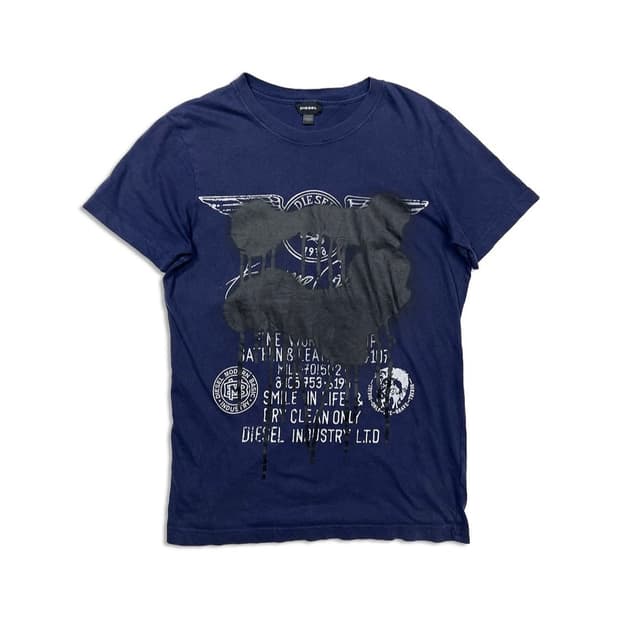 spray detail t-shirt 디젤 스프레이 반팔