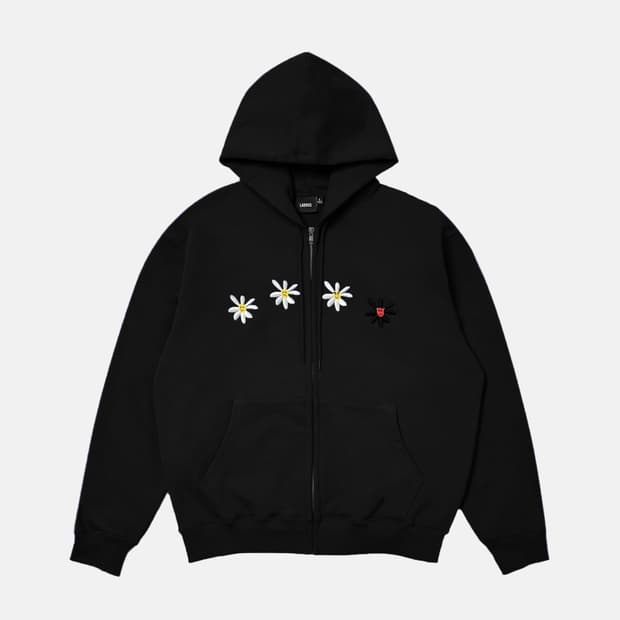 라브로스 4데이지 블랙 후드집업 S