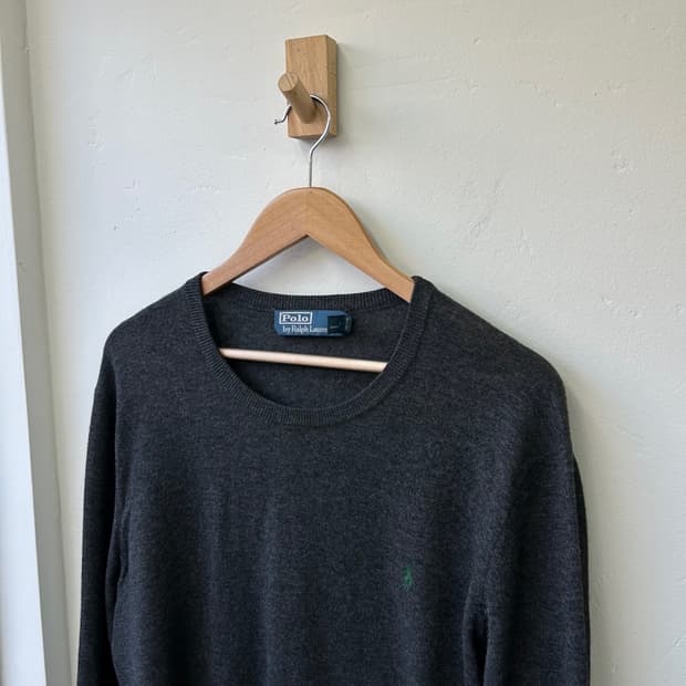 15575 - 폴로 랄프로렌 차콜 울 니트 (울 100%)