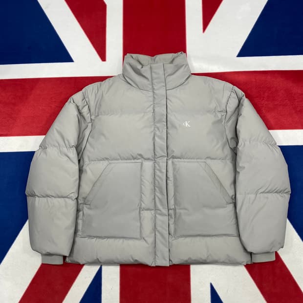 캘빈클라인 덕다운 패딩 S 실측 M 