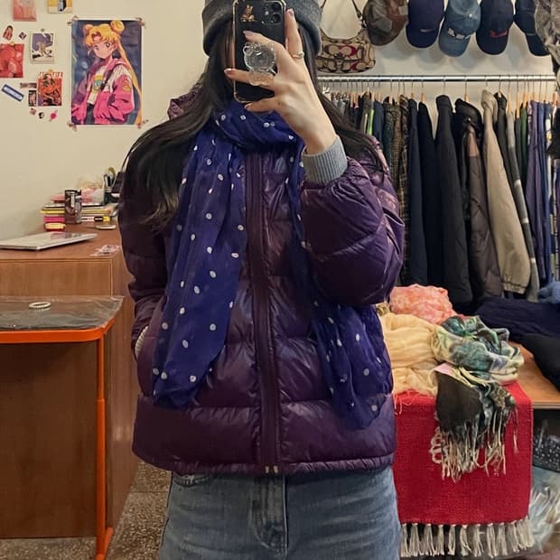 퍼플 구스다운 패딩 [무배]