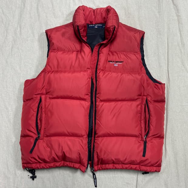 폴로랄프로렌 스포츠 레드 구스 베스트 105