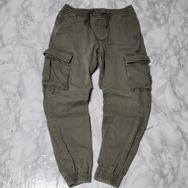 디키즈 카키 카고 조거 바지 빈티지