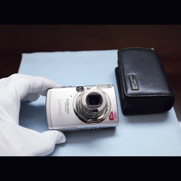레어 <준 민트급> 캐논 익서스 ixus950 케이스 빈티지 디카