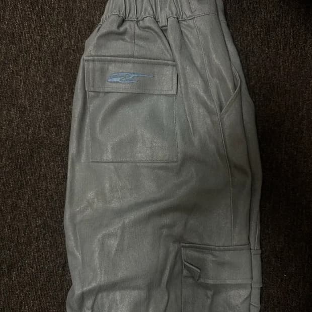 LEEY 카고 코팅진 블루