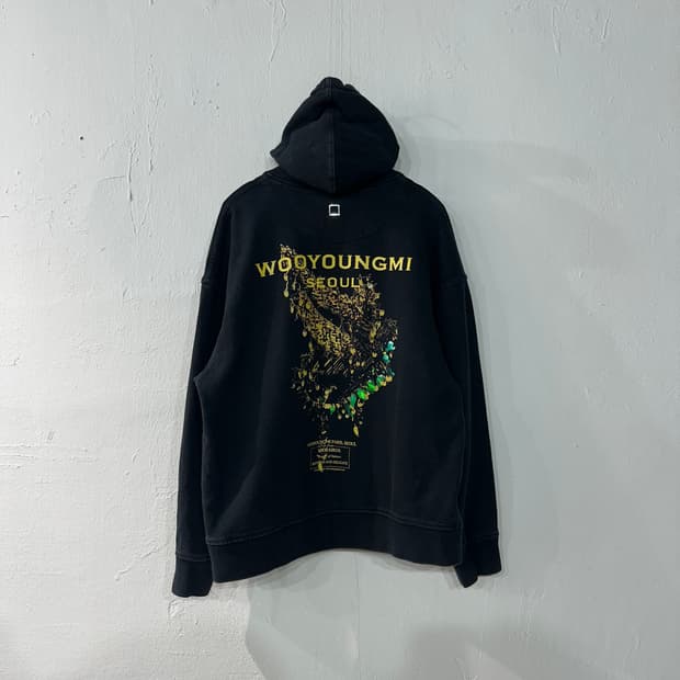 우영미 백로고 크라운 후드티 M