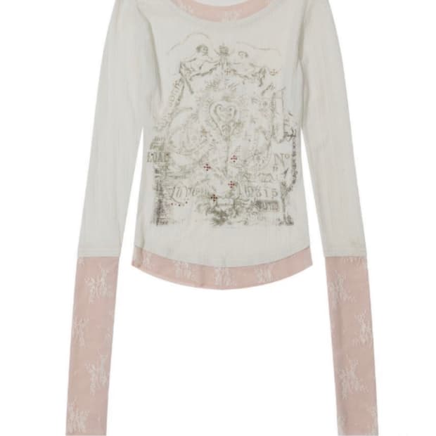 스컬프터 롱슬리브 Triple Lace Layered Tee