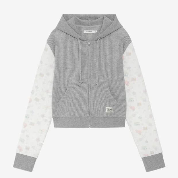 글로니 CONTRAST DREAMY WAFFLE HOODIE