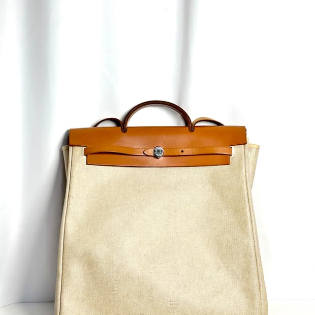 에르메스 에르백 코팅 캔버스 레더 토트 / 숄더백