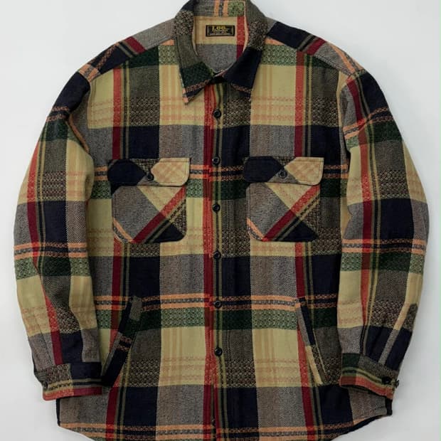 [105] 리 90s 울 패턴 누빔 셔츠 자켓