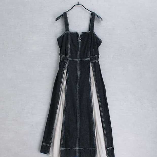 CPCM _ pleated switching denim ops_S4387