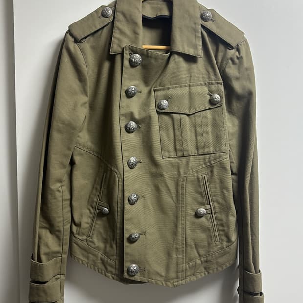 발망 13ss 나폴레옹 카키 자켓 48사이즈