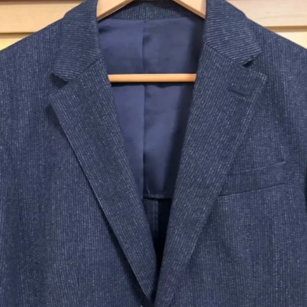 빈폴 남성 네이비 간절기 스트라이프 자켓 100