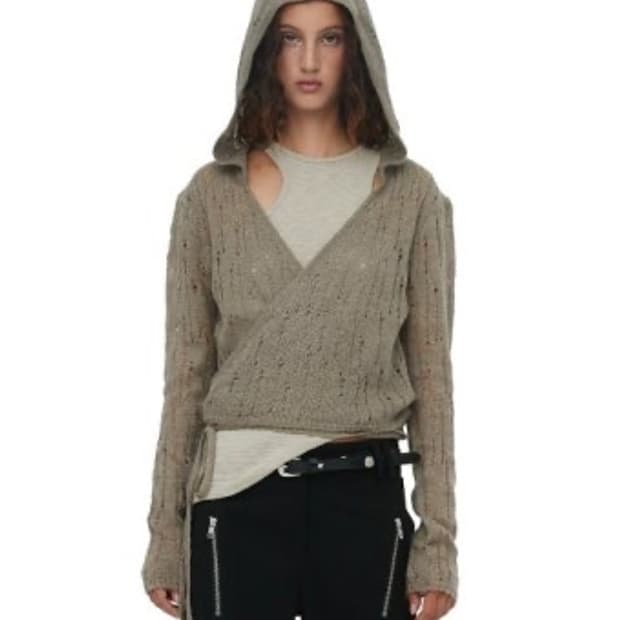 세릭 후드 랩 가디건 ERRATIC SCOTCH HOODIE LAP