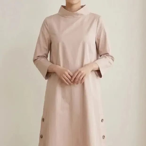 코스 베이지 셔츠 원피스 ~55