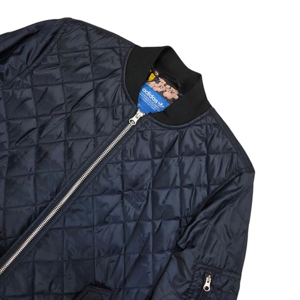 아디다스 퀄팅 네이비 블루종 봄버 점퍼 85