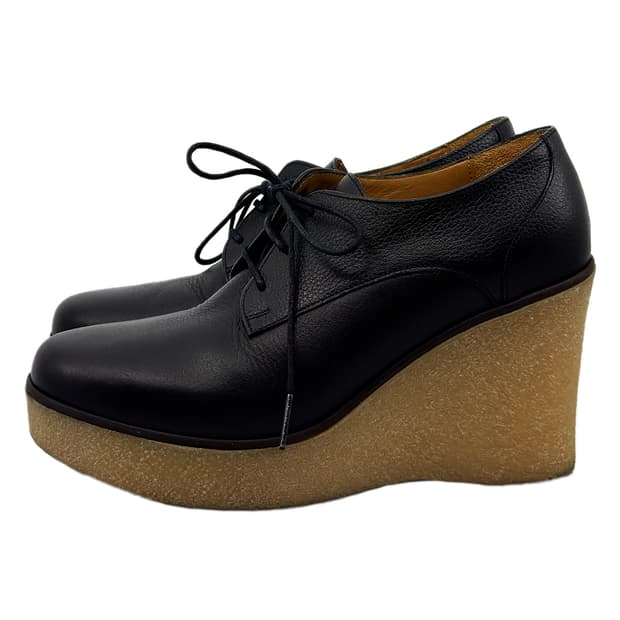 Agnes b. Leather Wedge Lace-Up Derby/ 38
