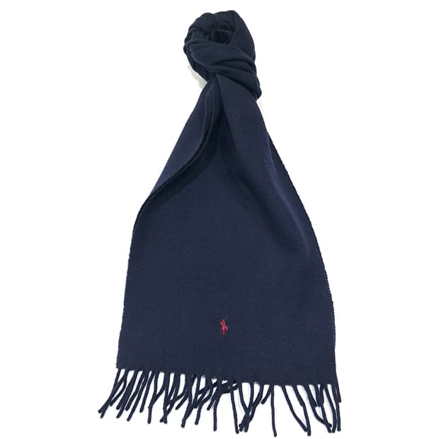 MX480 폴로 90s 스코틀랜드판 램스울 네이비 머플러 목도리