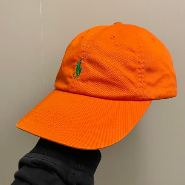 (F)POLO RL 폴로랄프로렌 베이스볼 볼캡 모자 오렌지