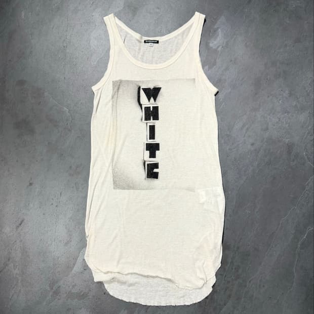 -Ann Demeulemeester 11ss WHITE Tank Top